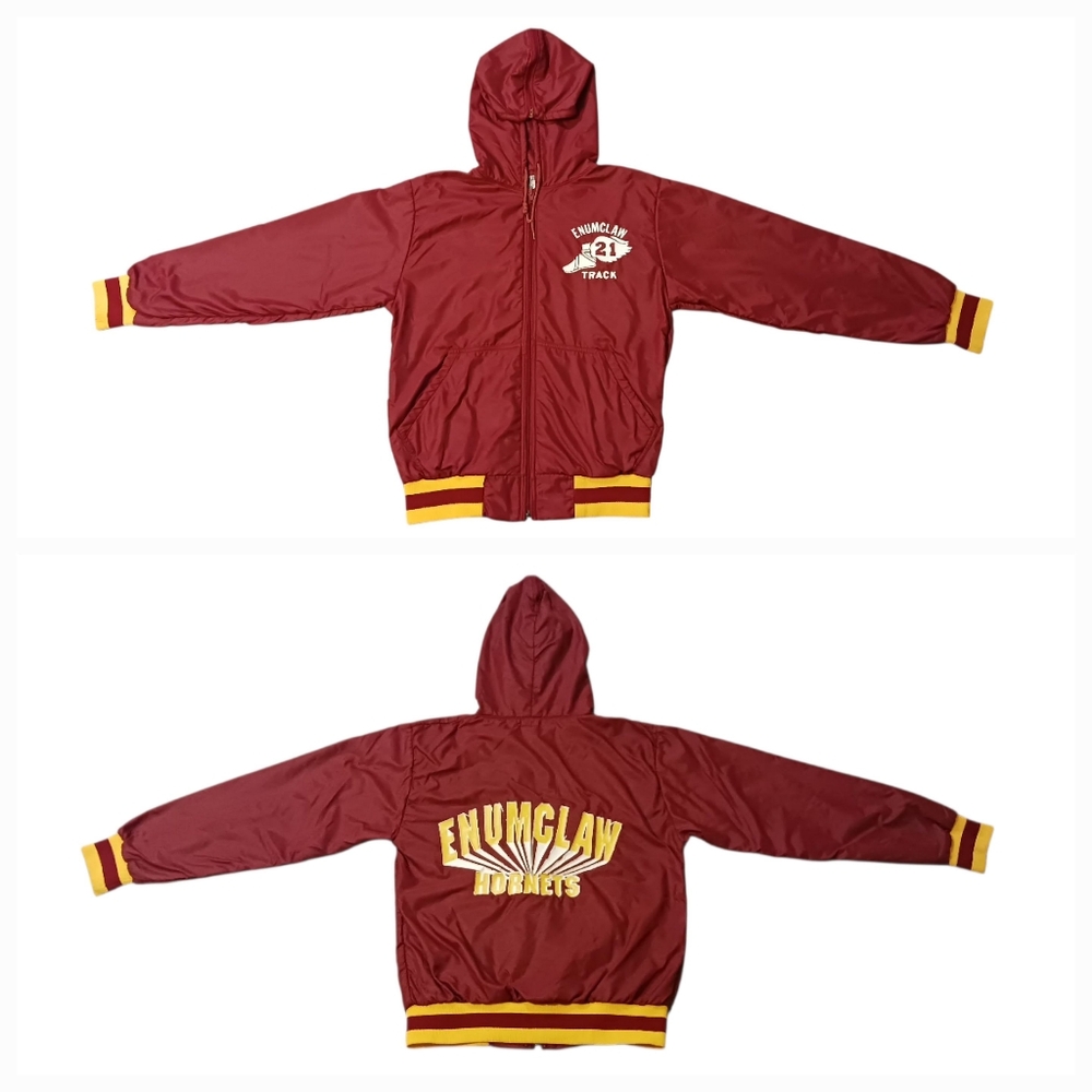 Vintage 70's Enumclaw "Hornets" H.S. #21 Track Jacket (S)